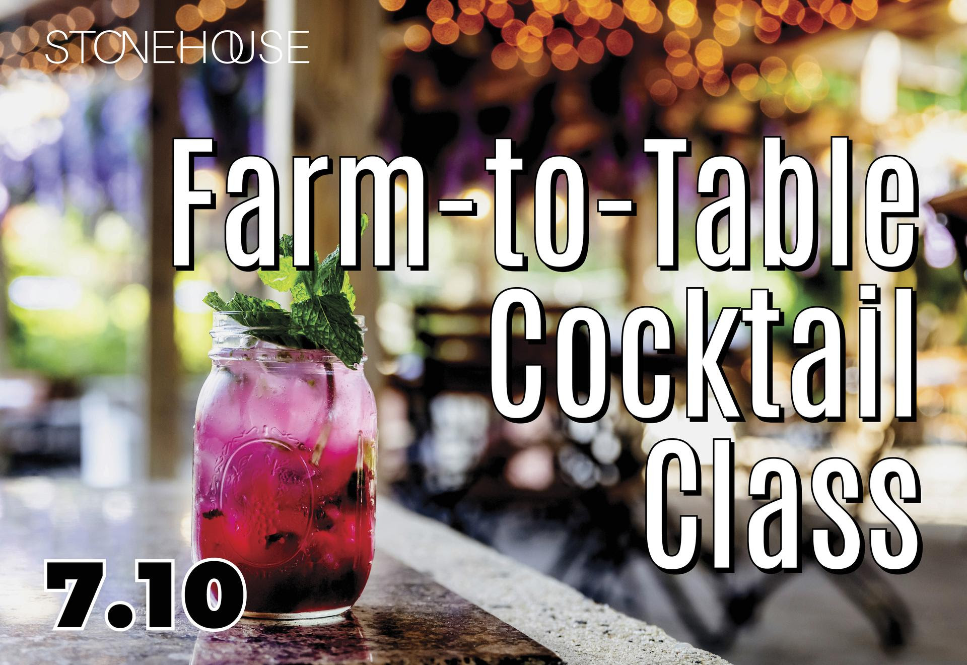 farm to table cocktail class